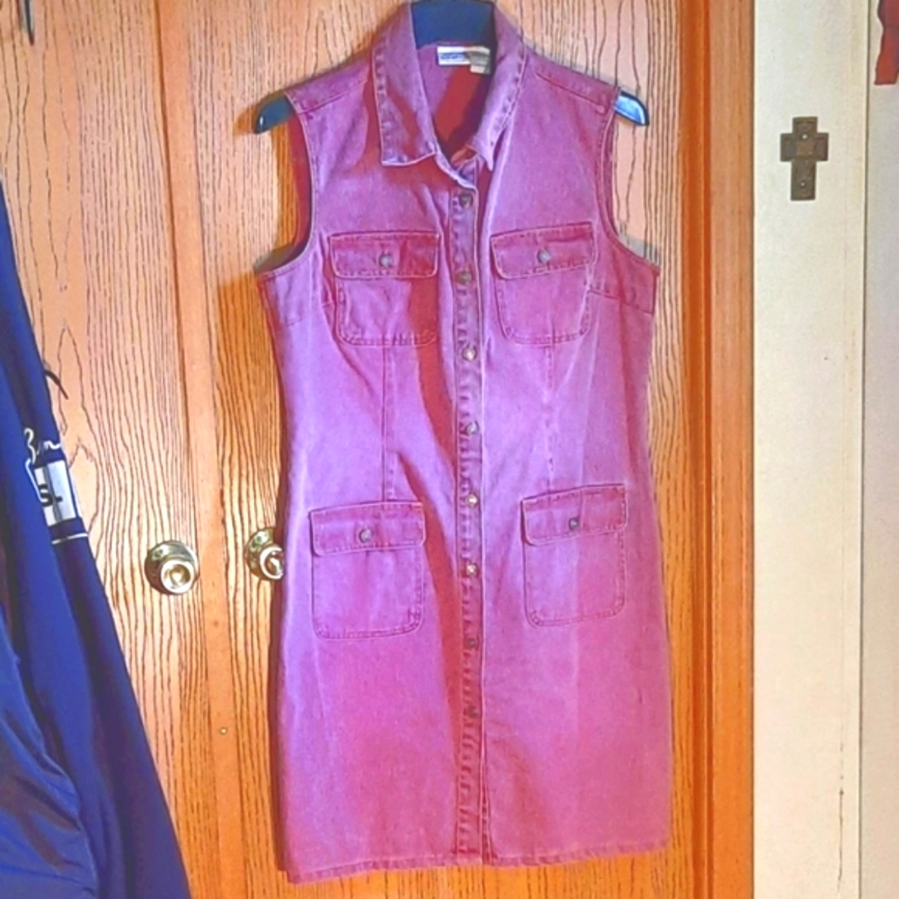 Vintage Newport News Jeanology Collection Purple Denium Dress - Picture 2 of 12